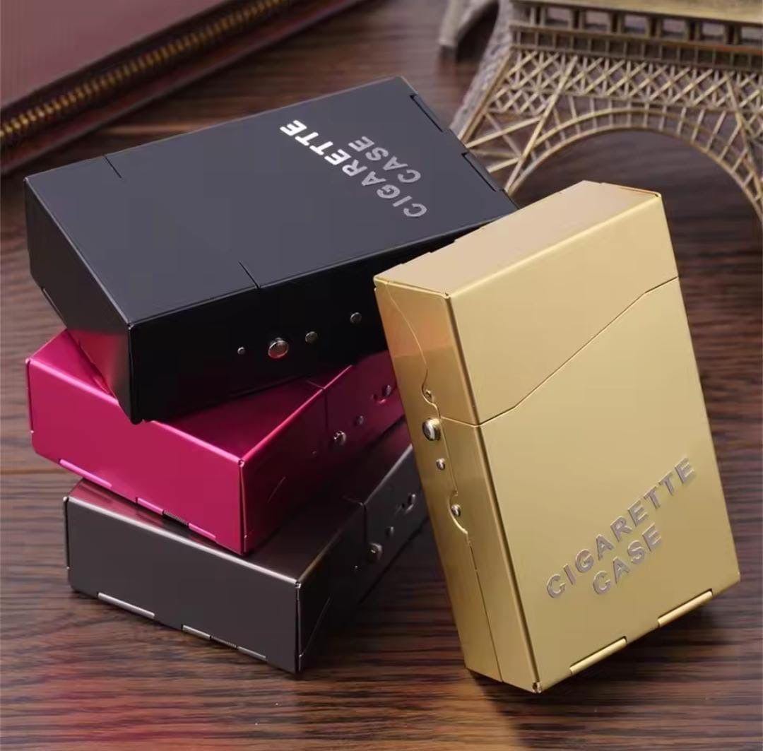Aluminium Alloy Cigarette Boxes, Portable Smoking Tool, Expandable Cigarette Case, Cigarette Storage Container Aluminium Alloy Cigarette Boxes, Portable Smoking Tool, Expandable Cigarette Case, Cigarette Storage Container